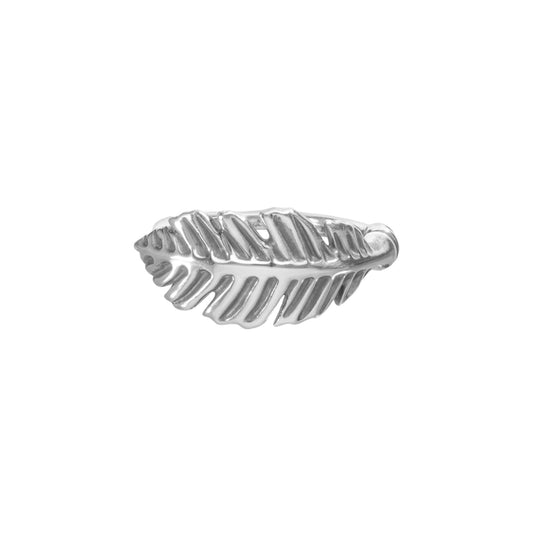Anillo con acabado hoja con terminado vintage en plata de ley