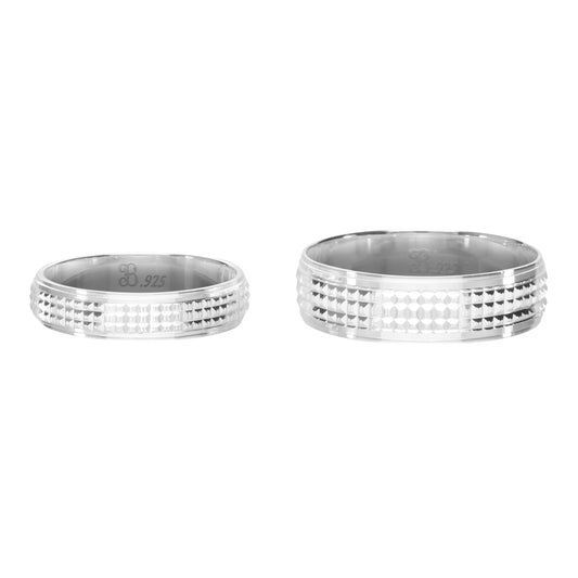Anillo de matrimonio diamantado en plata .925 (Tiempo de elaboración 4 semanas)
