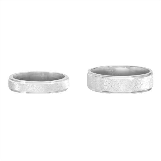 Anillo de matrimonio esmerilado en plata .925 (Tiempo de elaboración 4 semanas)