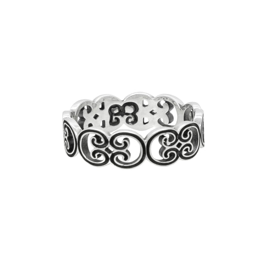 Anillo chinos con terminado vintage en plata de ley