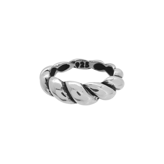 Anillo torzal en plata de ley