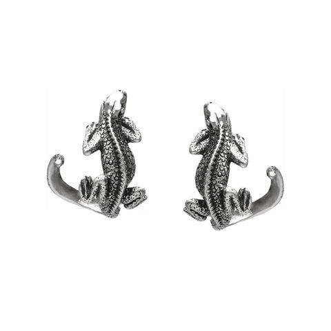 Aretes diseño iguana plata de ley Aretes diseño iguana plata de ley