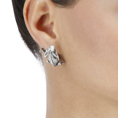 Aretes diseño iguana plata de ley Aretes diseño iguana plata de ley