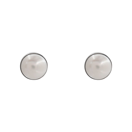 Aretes en plata de ley con perla