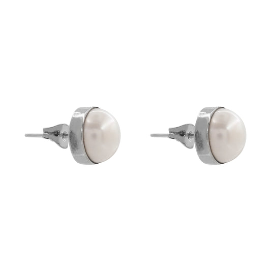 Aretes en plata de ley con perla