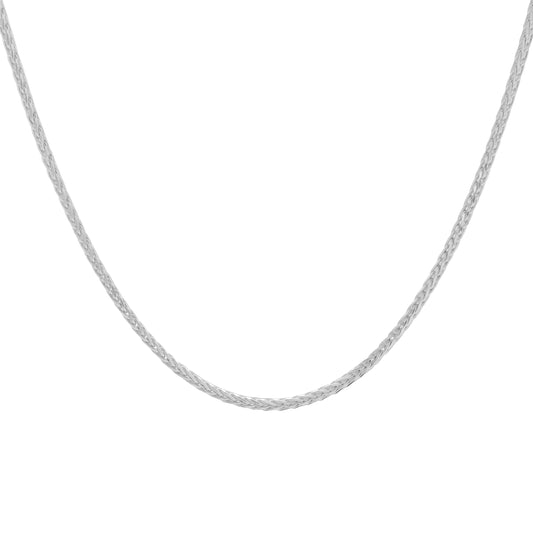 Cadena espiga en plata de ley