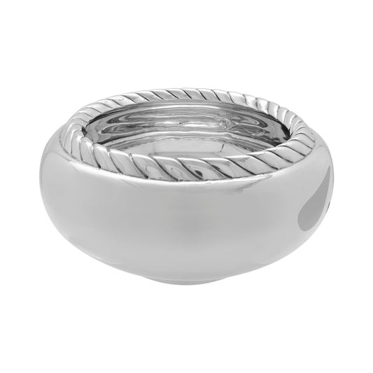 Centro de mesa filo de soga en plata de ley