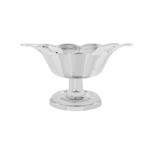 Centro de mesa flor en plata de ley