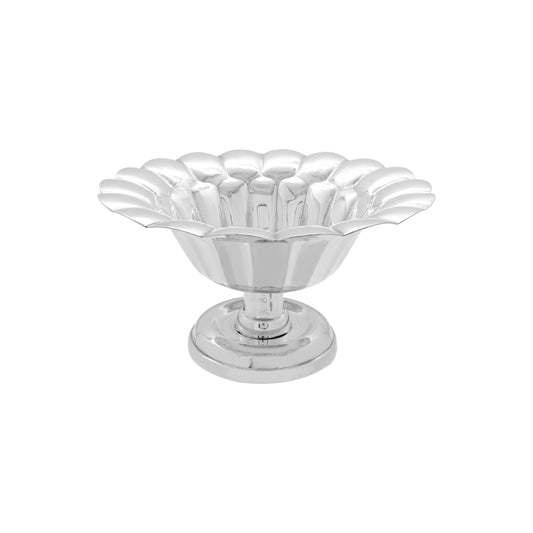 Centro de mesa flor en plata de ley