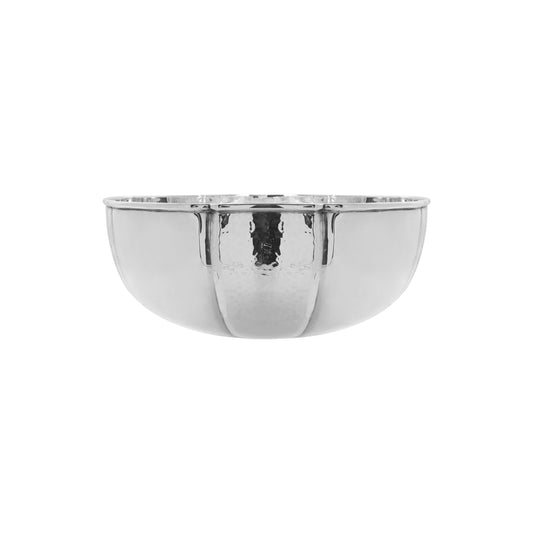 Centro de mesa martillado en plata de ley