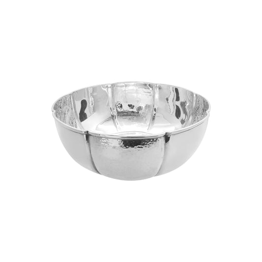 Centro de mesa martillado en plata de ley