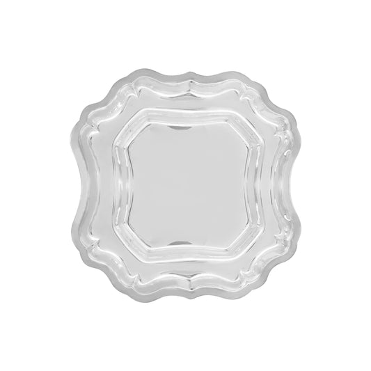 Centro de mesa disparejo en plata de ley