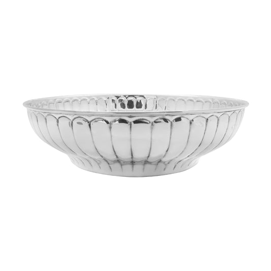 Centro de mesa redondo gallones en plata de ley