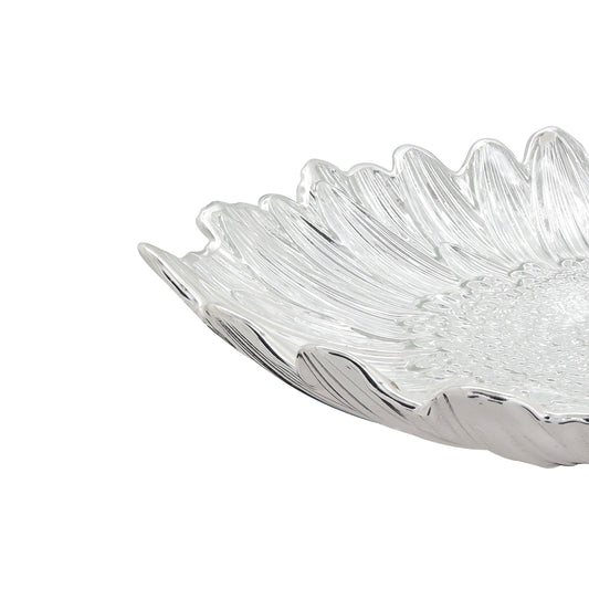 Centro de mesa girasol en plata de ley