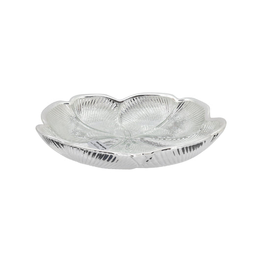 Centro de mesa trebol 4 hojas en plata de ley