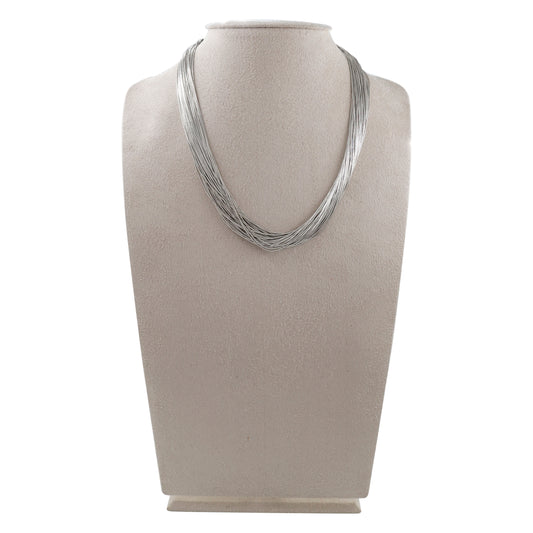 Collar elegante 50 hilos en plata de ley