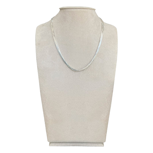 Collar elegante 10 hilos en plata de ley