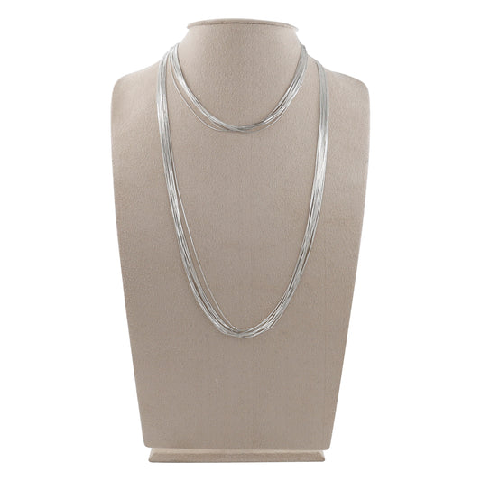 Collar elegante 10 hilos en plata de ley