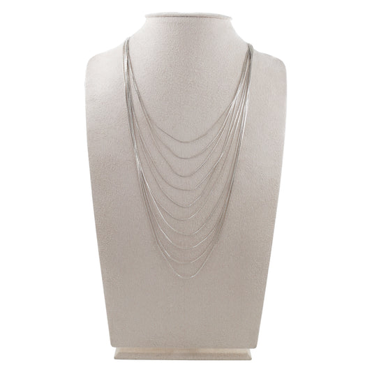 Collar elegante en disminución en plata de ley