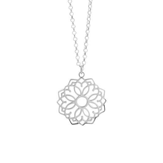 Collar mandala en plata