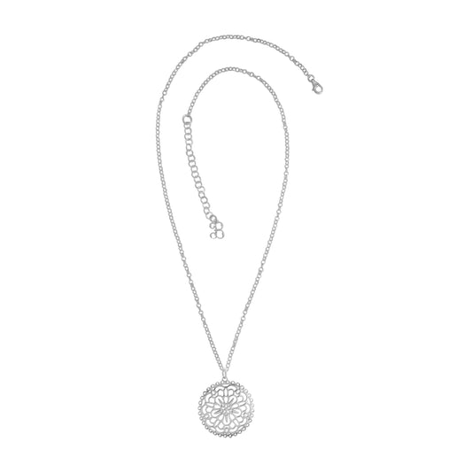 Collar mandala en plata de ley