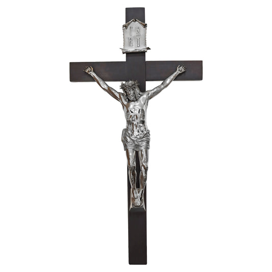 Crucifijo en plata de ley