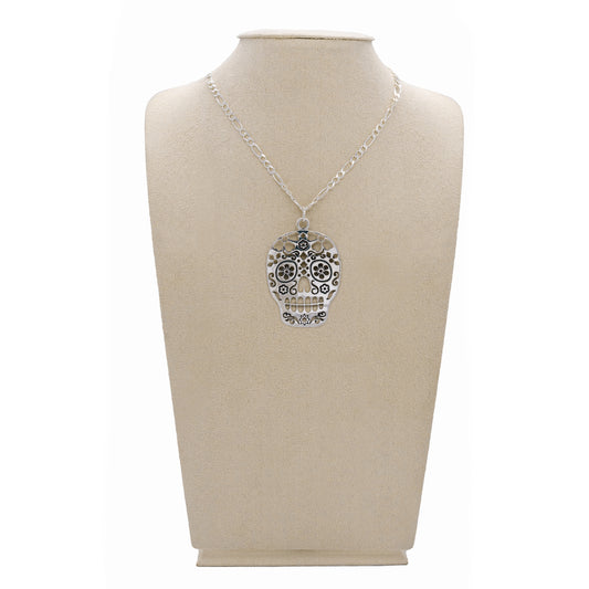 Dije catrina con terminado vintage en plata de ley