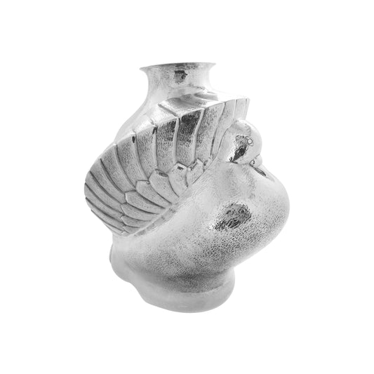 Jarrón figura de pichón en plata de ley .999