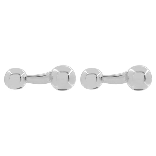 Mancuernillas casquilla en plata de ley