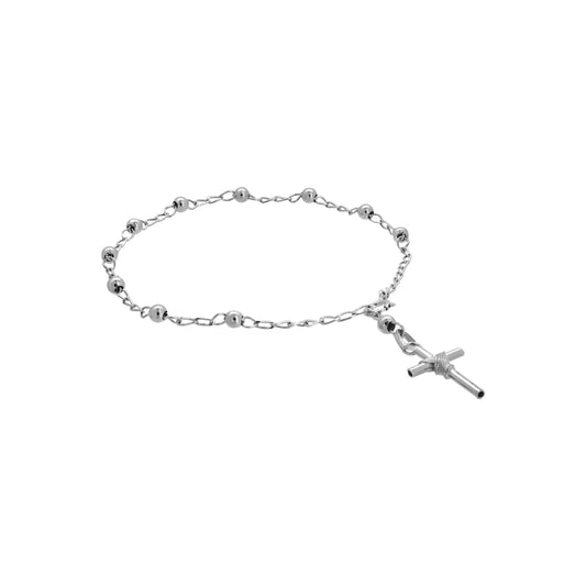 Misterio decenario con Cruz plata de ley