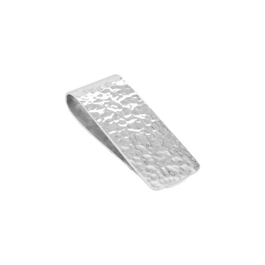 Money clip con acabado martillado en plata de ley