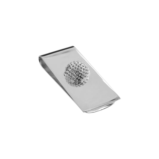 Money clip con pelota de golf en plata de ley
