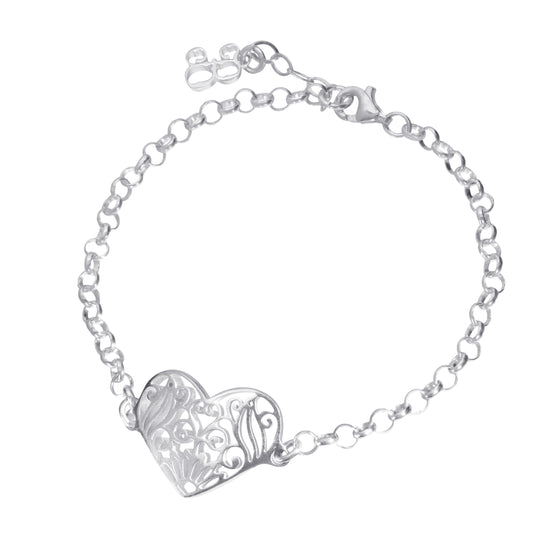 Pulsera corazón plata .925