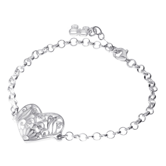 Pulsera corazón plata .925