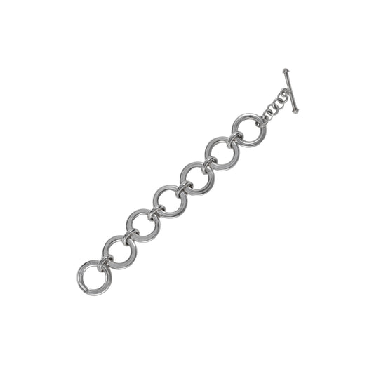 Pulsera con circulos enlazados en plata .925