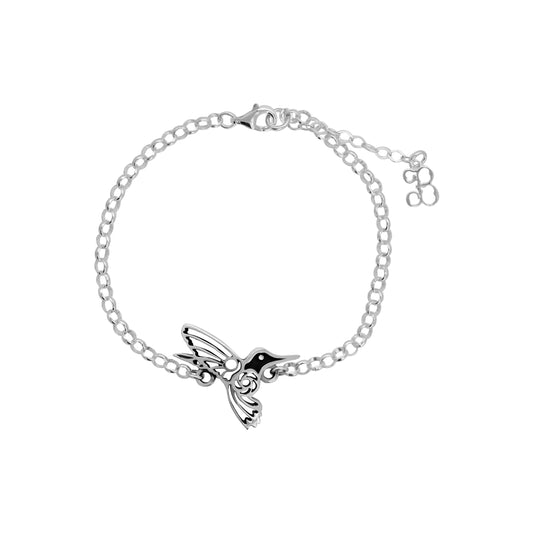 Pulsera colibrí en plata .925