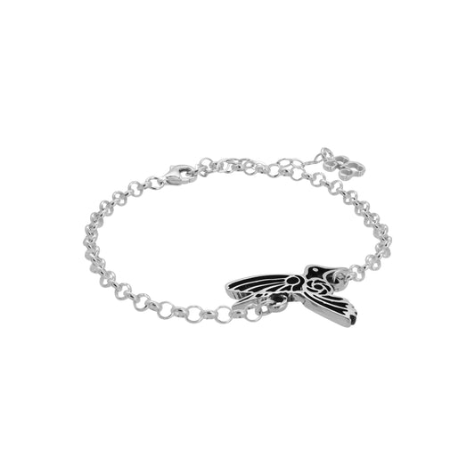 Pulsera colibrí en plata .925