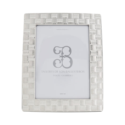 Marco detalle entremado en plata de ley