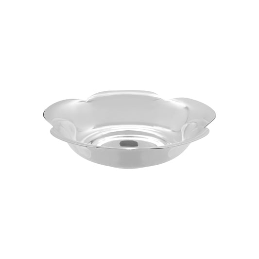 Centro de mesa diseño de flor en baño de plata