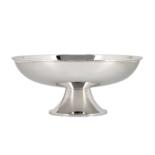 Centro redondo grande en baño de niquel