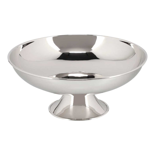 Centro redondo grande en baño de niquel