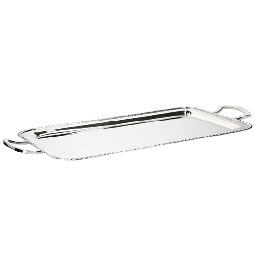 Charola con asas con baño de niquel