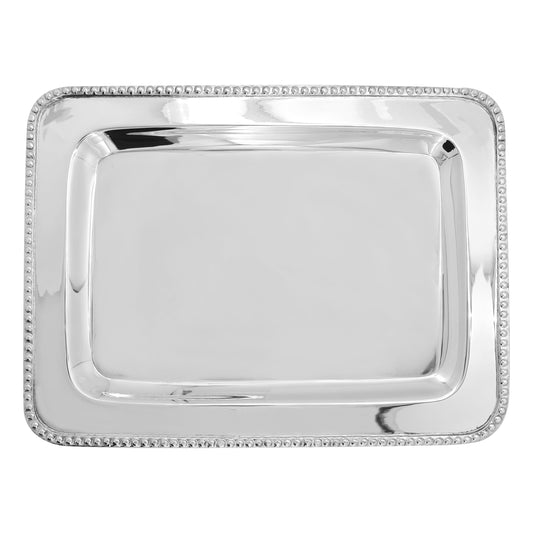 Charola orilla con casquilla en baño de plata