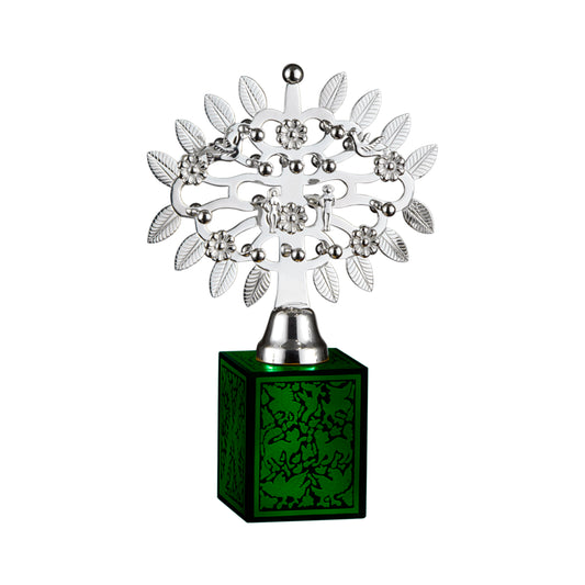 Árbol de la vida plateado base verde