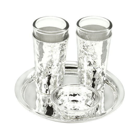Juego tequilero martillado baño de plata
