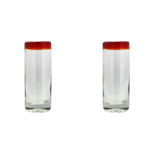 Juego tequilero con charola cuadrada, vasos de cristal y cazo