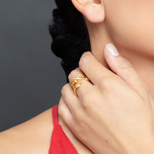 Anillo Caballo oro 14k con diamantes