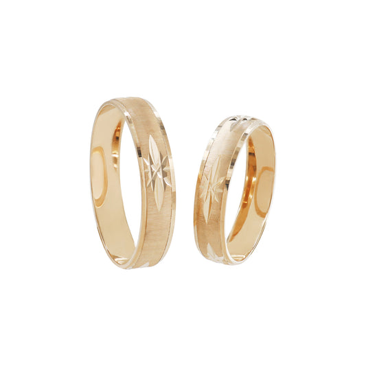 Anillos de matrimonio en oro de 10k Estrella Fugaz