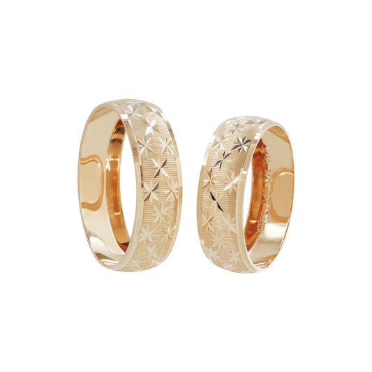 Anillos de matrimonio en oro de 10k Asterisco