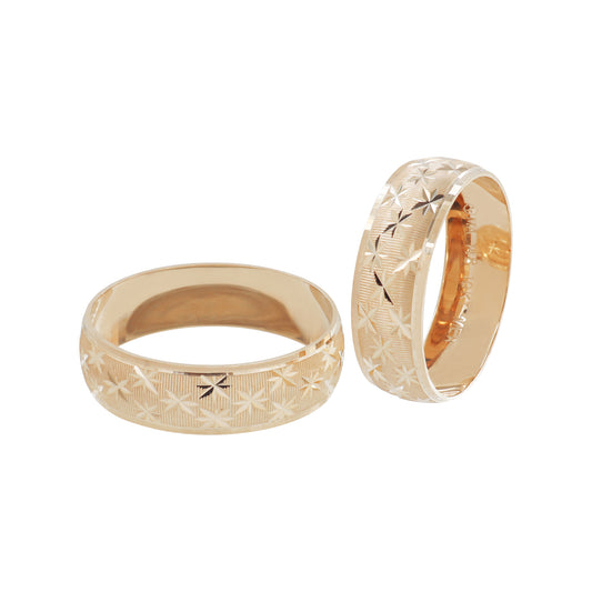 Anillos de matrimonio en oro de 10k Asterisco